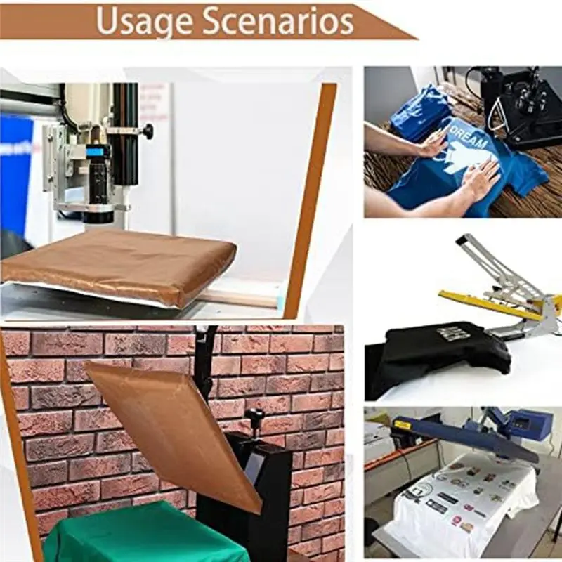 PTFE+polyester 2 PCS Heat Press Platen Wrap Cover, Heat Resistant Protector for Protecting Sublimation Heat Pressing Machine B W