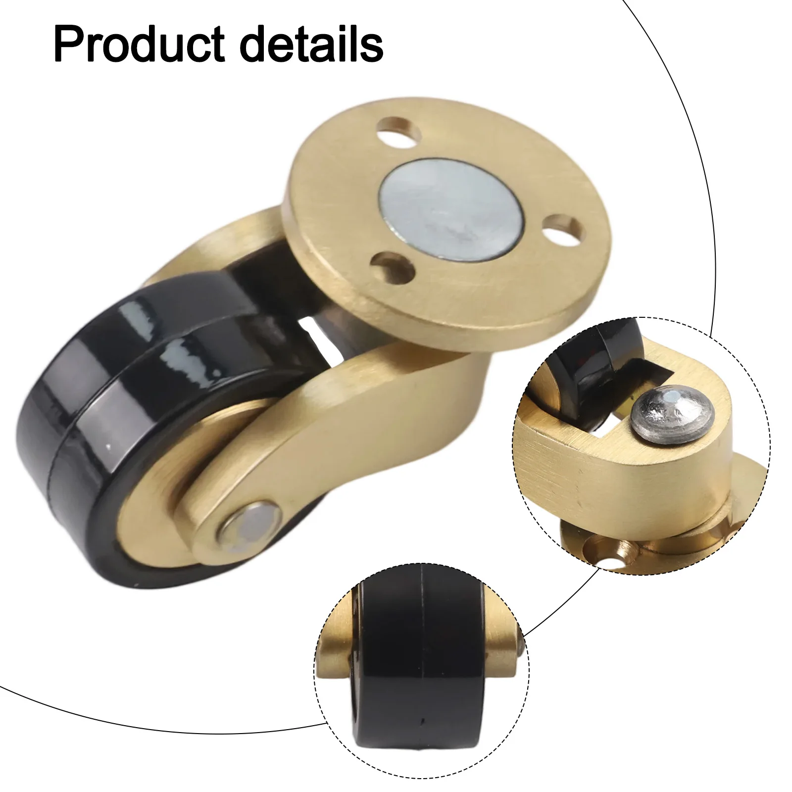 360 Degree Rotation Brass Casters For Small Furniture Versatile Furniture Applicaton Caster Wheels Set Gold Black