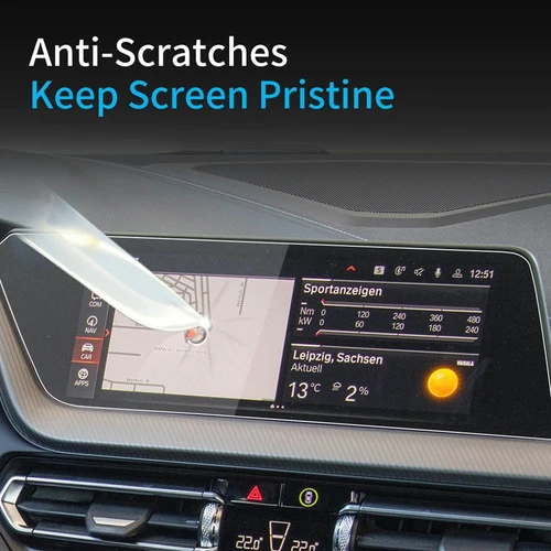 Imagen 2 del producto Para BMW Serie 1 2023 Protector de pantalla 118/128/135/140 consola Central película protectora de vidrio templado protección de navegador