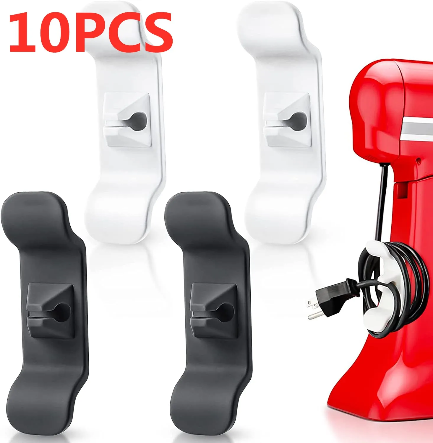 3/5/10PCS Cord Winder Organizer Cable Management Clip Holder Keeper Organizer For Air Fryer Coffee Machine Kitchen Appliances