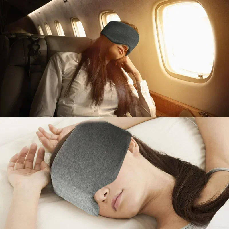 Travel Eyepatch Sleeping Eye Mask Cotton Silk Sleep Mask Blindfold Eye Cover Eye Patch Women Men Soft Portable Blindfold