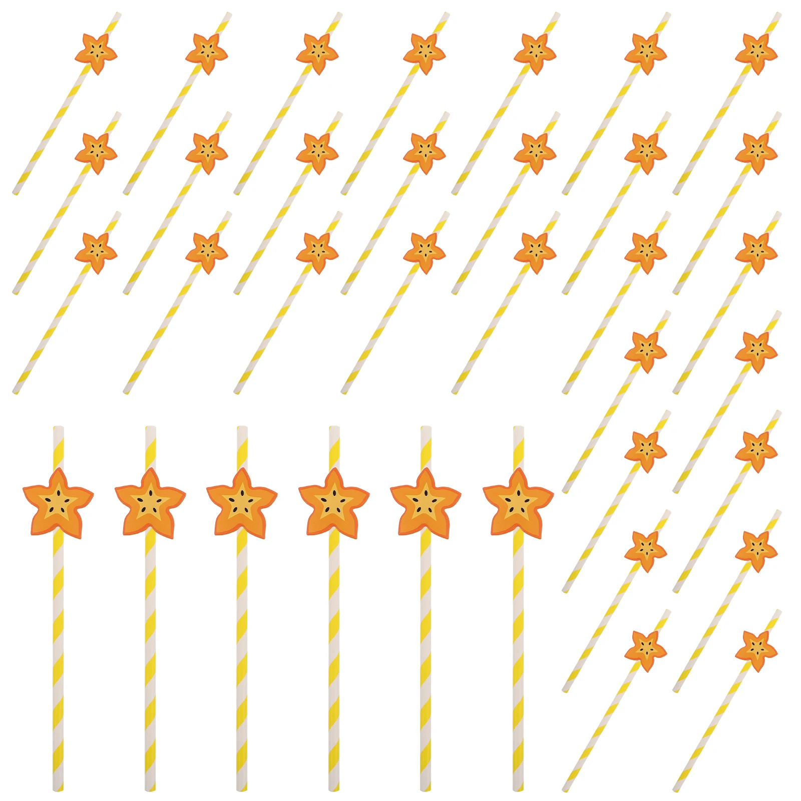 

100pcs Disposable Paper Straws Fruit Shaped Cocktail Drinking Accessories Summer Party Travel Straw Decorations Birthday
