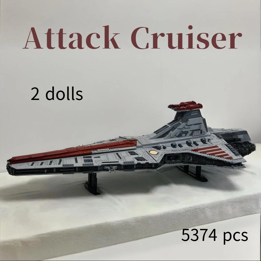 2025 NEUE 5374 stücke Größte Venator-klasse Republic Attack Cruiser Wars Sterne Baustein Spielzeug