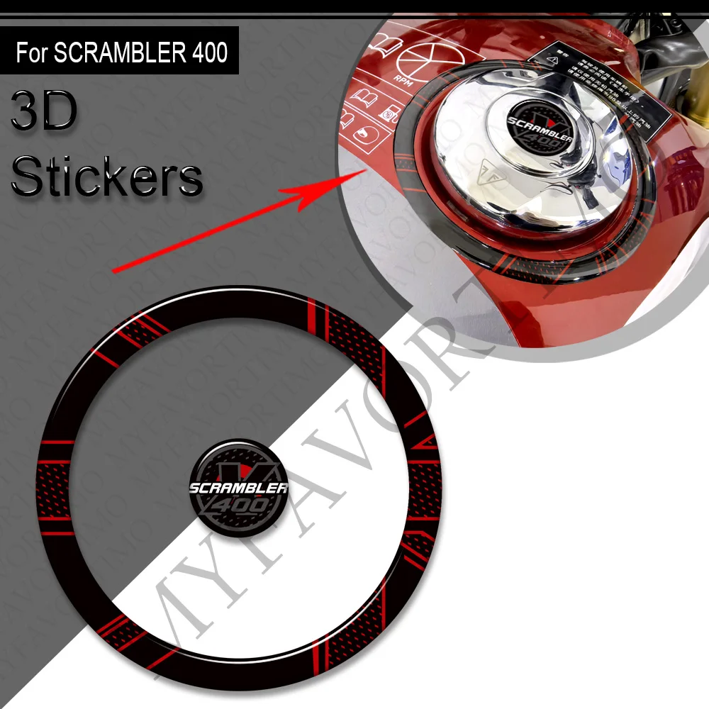 Scrambler400X دراجة نارية ملصقات خزان وسادة الغاز الوقود النفط عدة الركبة حامي الشارات ل انتصار تشويش إذاعي 400X 400X 2024 2025 #4