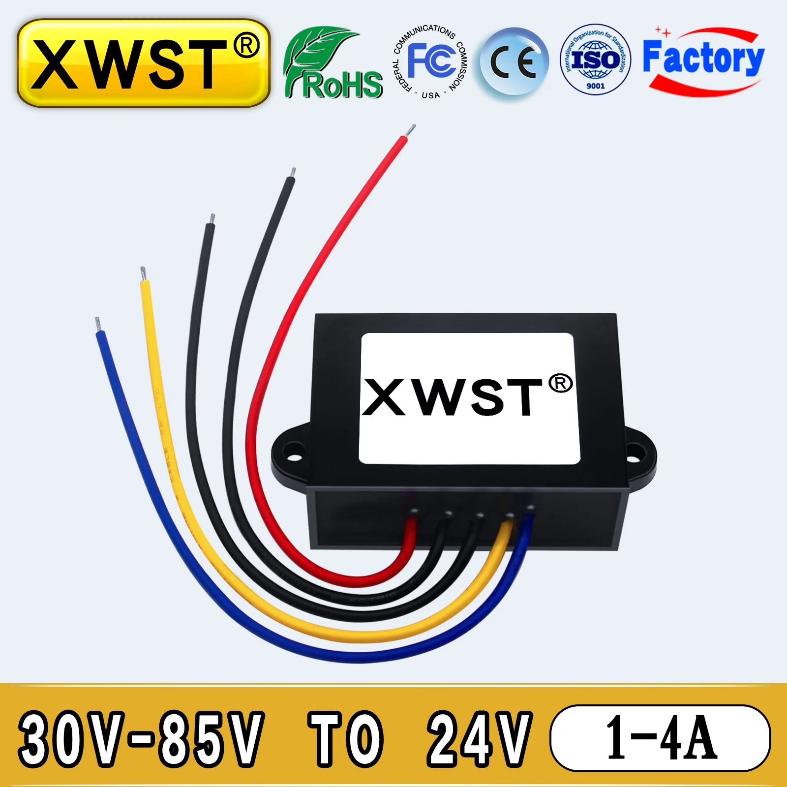 

DC DC Converter 36V 48V 60V 72V 80V to 5V 1A 2A 3A 4A Voltage Regulator 30~85V TO 24V Step Down Power Supply With ACC Controller