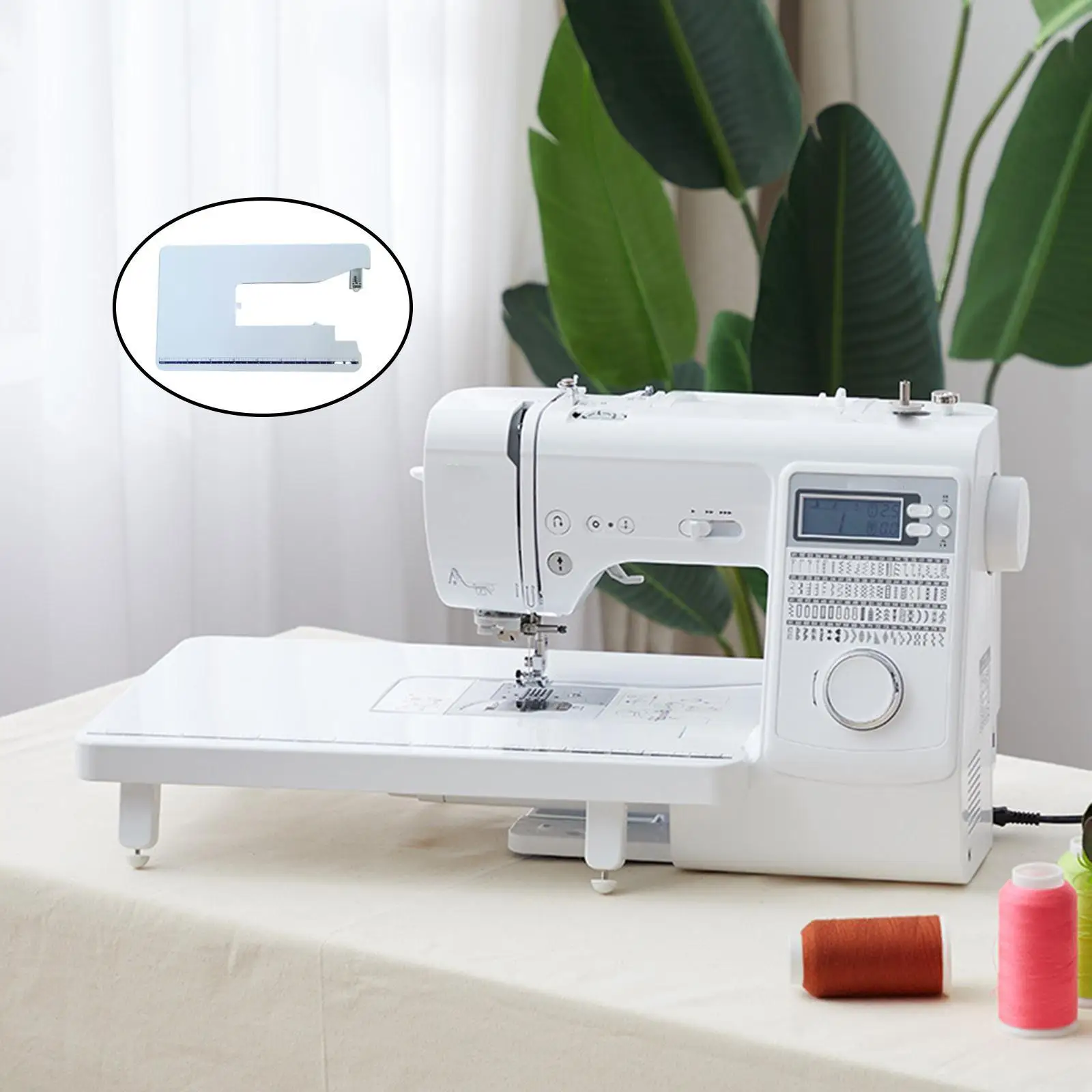 Sewing Machine Expansion Board, plástico durável, ajustável para uso doméstico