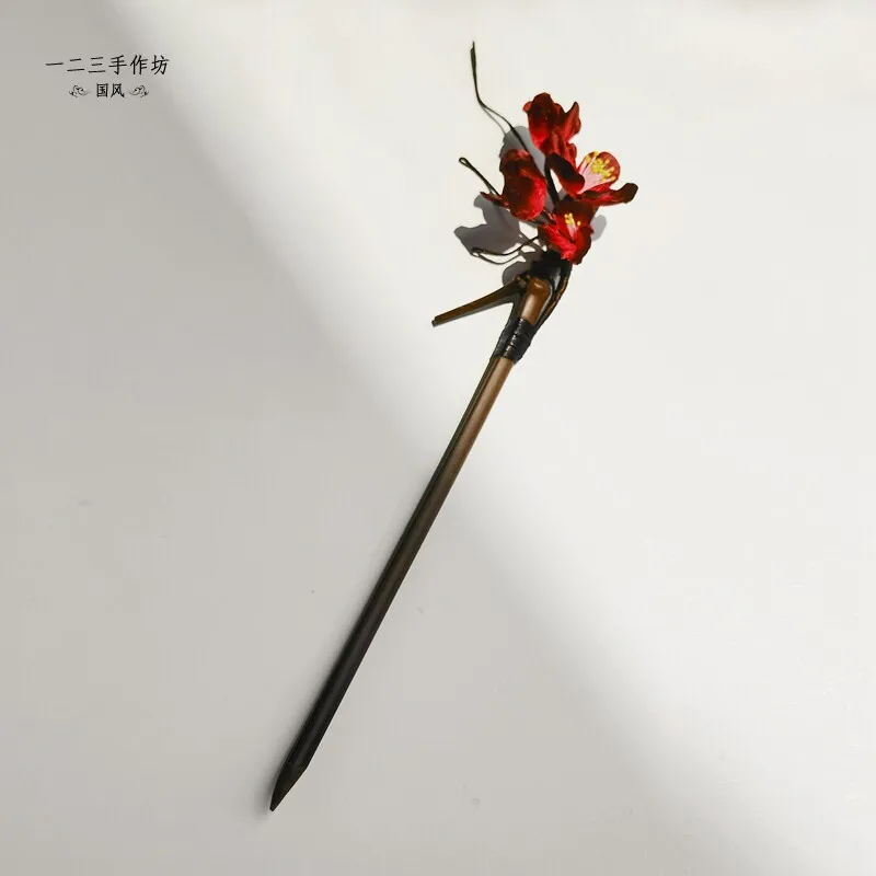 original-yirongmei-chinese-intangible-heritage-velvet-hairpin-unique-vintage-chinese-bun-hair-accessory-for-women
