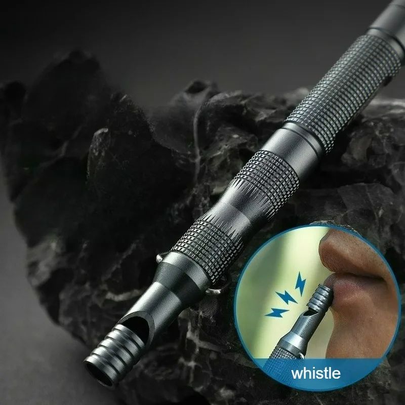 Multi Functional High-frequency Survival Whistle Outdoor Emergency Equipment, Broken Window, Flint, Magnesium Rod, Metal Pen