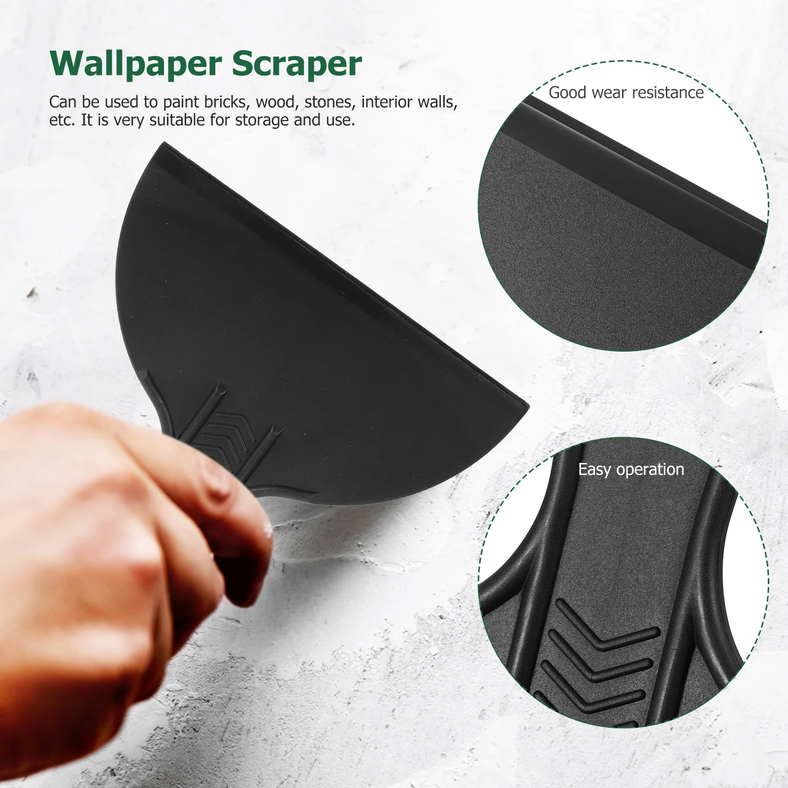 5 قطعة ورق الحائط مكشطة ABS المواد المعجون ملصق أداة إزالة الصواميل ورق جدران من الفينيل مزيل الطلاء سهل شنق التخزين #6