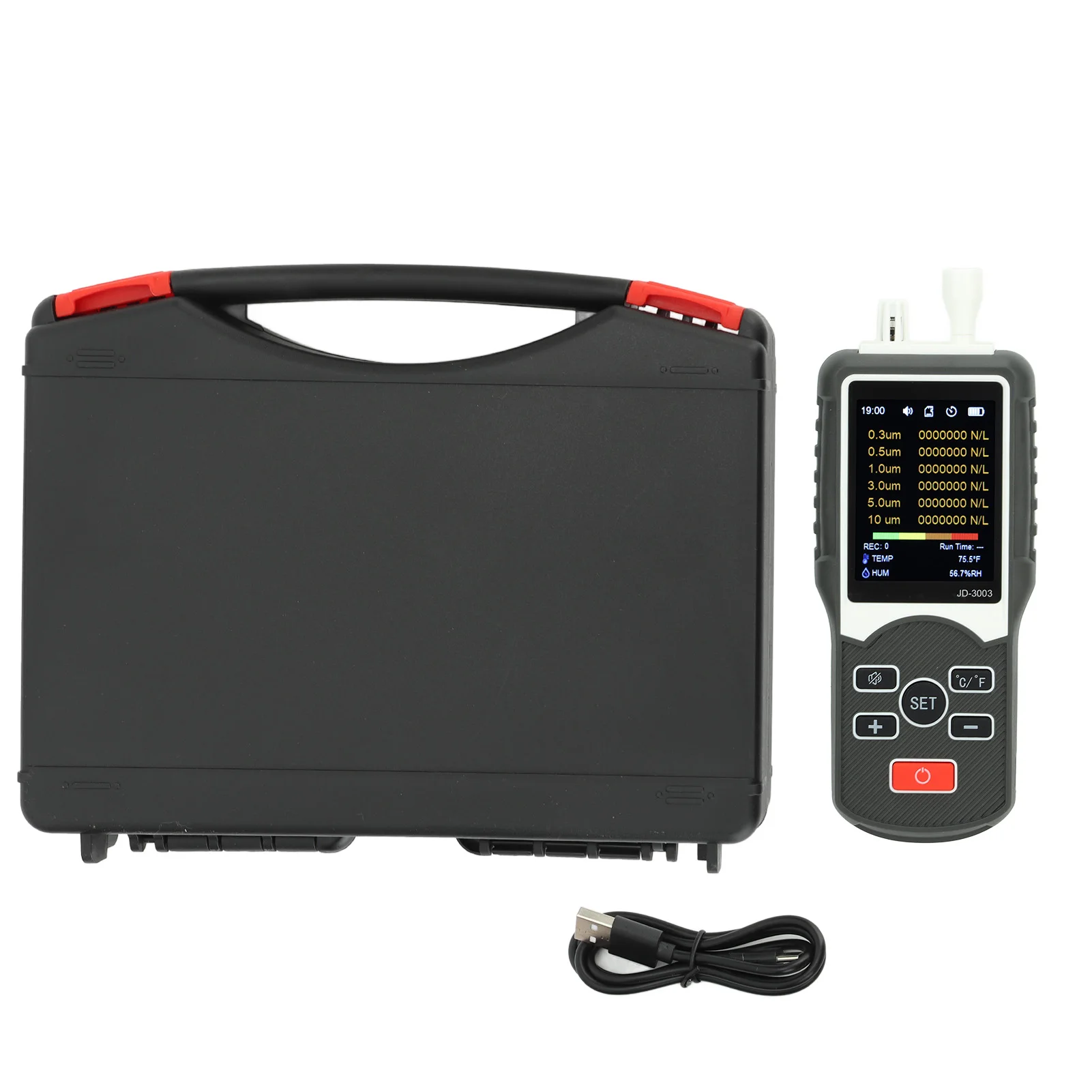 Air Dust Particle Monitor Dust Particle Counter Professional Particulate Matter Tester Air Quality Monitor for Indoor Outdoor