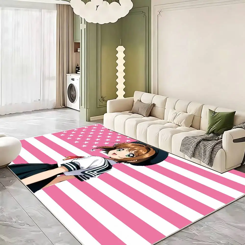 S-Sakura Kinomoto Floor Mat Rugs Soft Bedroom Floor Anti-skid Household Carpets 5