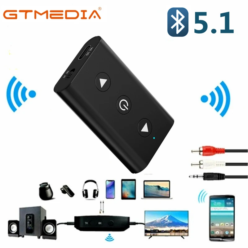 Bluetooth 5.1 Transmitter Receiver Stereo AUX 3.5mm Optical Wireless Music Audio Adapter Remote Control For  Car PC TV Headphone