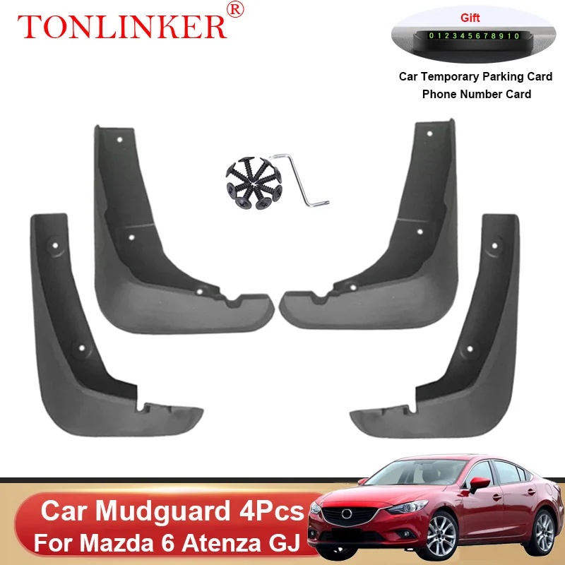 

TONLINKER Car Mudguard For Mazda 6 Atenza GJ 2012 2013 2014 Mudguards Splash Guards Front Rear Fender Mudflaps Accessories