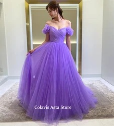 Japan Style Prom Dress Korea Off the Shoulder Tulle Wedding Evening Dresses Customized Performance Party Dress Evening Gowns