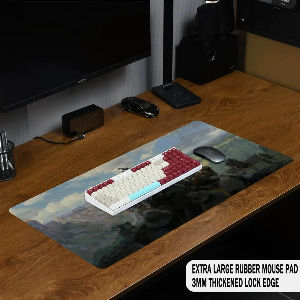 Kingdom Come Deliverance II Mouse Pad Xxl Computer Large Size Mousepad Non-slip Game Keyboard Mausepad 90x40cm Design HD Deskmat