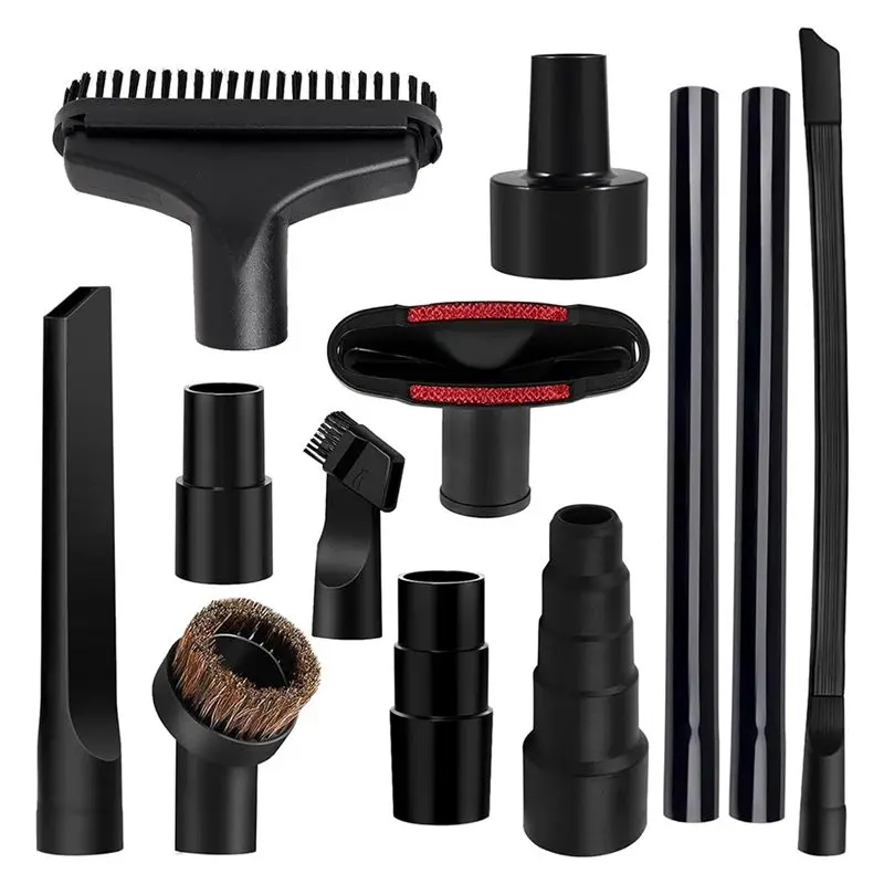 LICE-12PCS Universal Vacuum Attachments 1-1/4In Vacuum Cleaners Accessories Brush Extension Wand Nozzle Crevice Tool Wet Dry