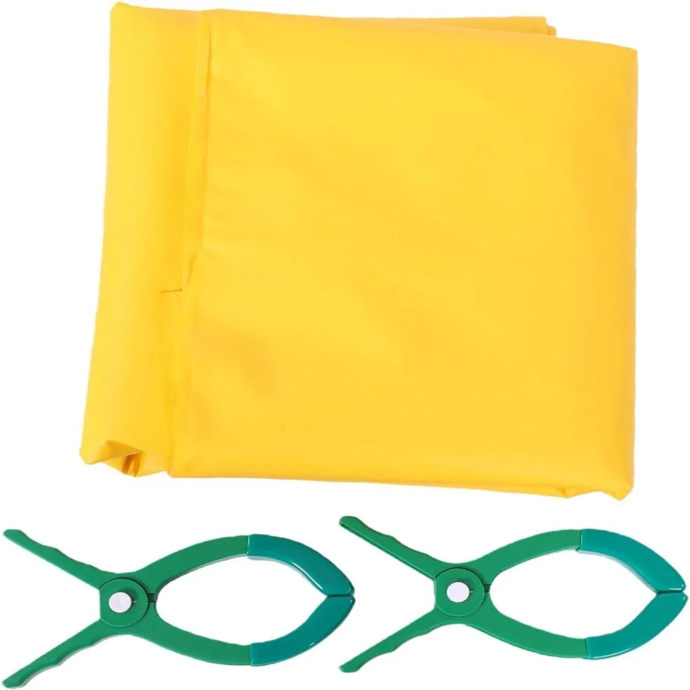 10kV Rated Voltage Insulating Blanket 1.31x1.64FT Size With 2 Clips Electrical Safety Blanket Yellow Color High/Low Voltage