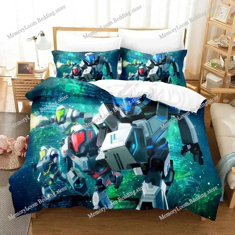 New Metroid Prime Bedding Set Single Twin Full Queen King Size Bed Set Adult Kid Bedroom Duvet cover Sets 3D Print Game Anime