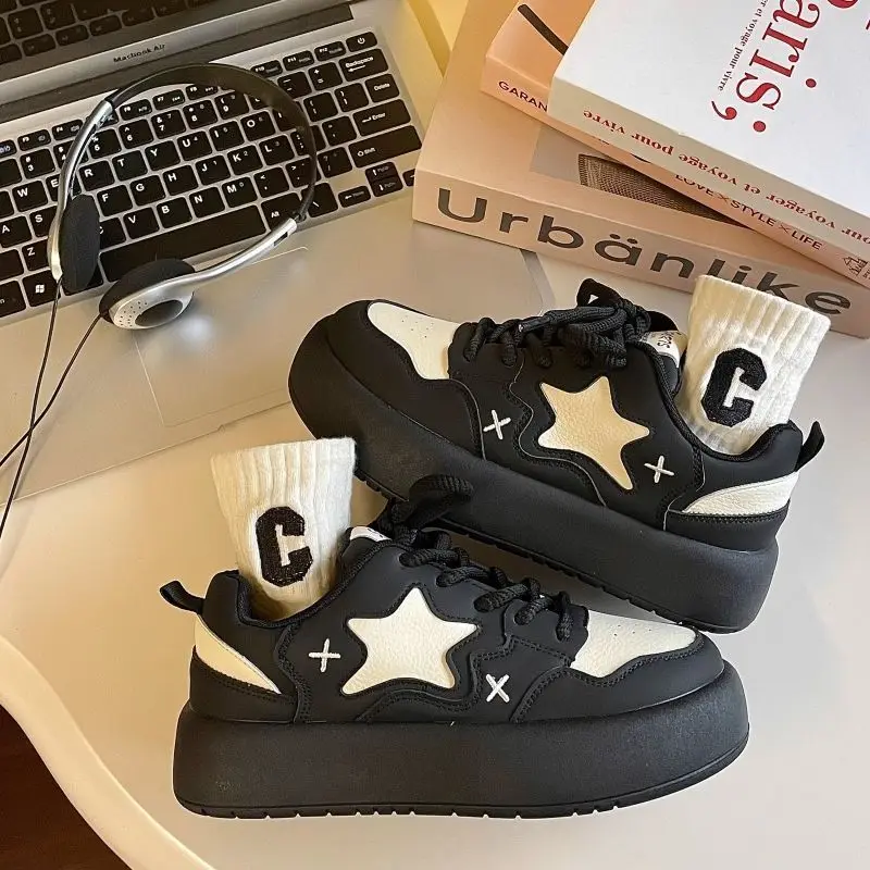 Kawaii Sports Shoes Sneakers for Women Tennis Female Flats Casual Vintage Platform Vulcanize Cute Footwear Spring Summer