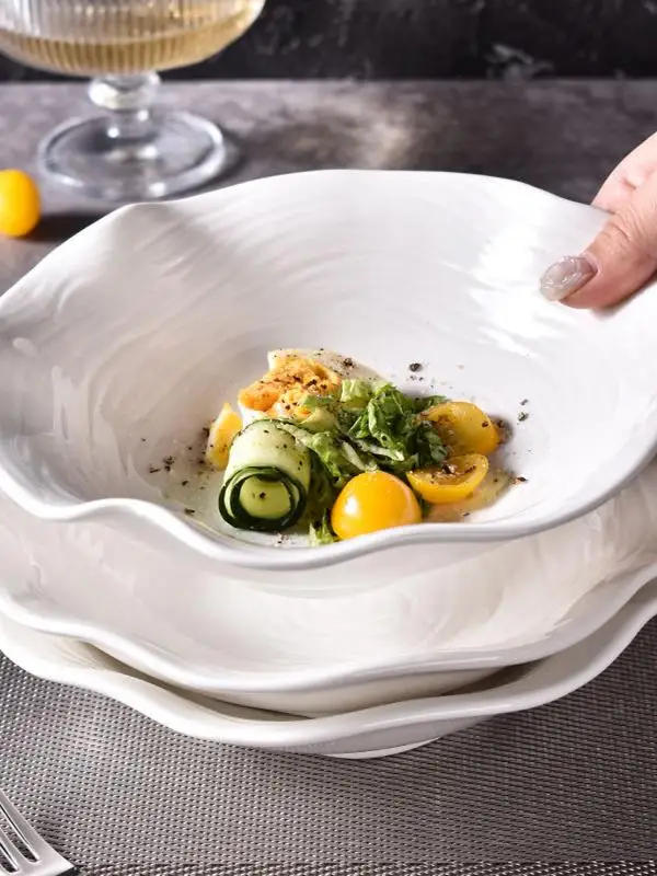 

Nordic Sle Creative Salad Plate Pasta Western Dining Restaurant Plate High End Sensation Ins Sle Restaurant Quali