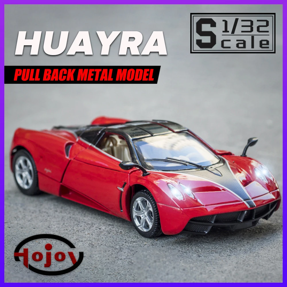 

Scale 1:32 Pagani Zonda Huayra Alloy Die-cast Toy Vehicle Car Model Gift for Kids Boys Sound and Light Hobbies Collection