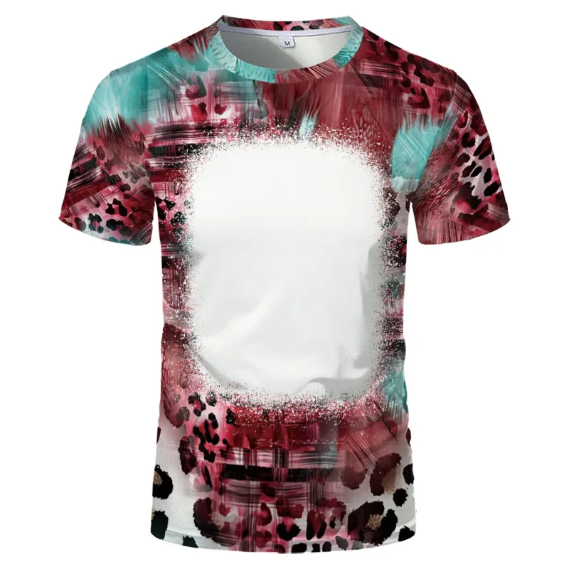 Thermal Sublimation Blank Dazzle Spotted Summer Crew-neck Short Sleeve Animal Texture Element Unisexes T-shirt