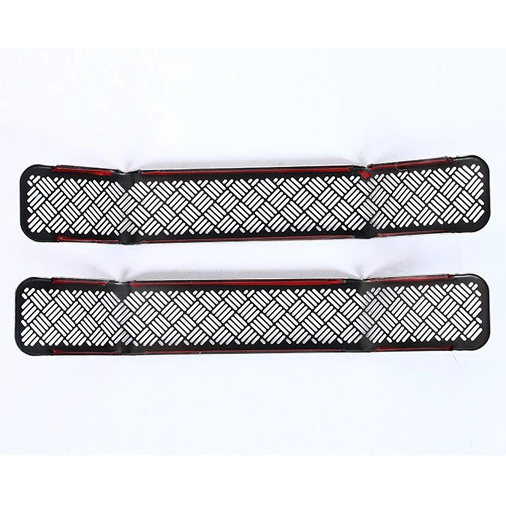 2PCS for Hyundai Santa Fe MX5 2024-2026 SANTAFE Under Seat AC Duct Air Outlet Vent Cover Trim Stainless Steel Caps Anti Debris