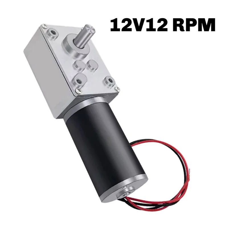 RISE-5840-31ZY Turbo Worm Encoder Micro DC Motor Self-Locking, Speed Control, 12V High Torque Reduction Gear Motor 12V12RPM