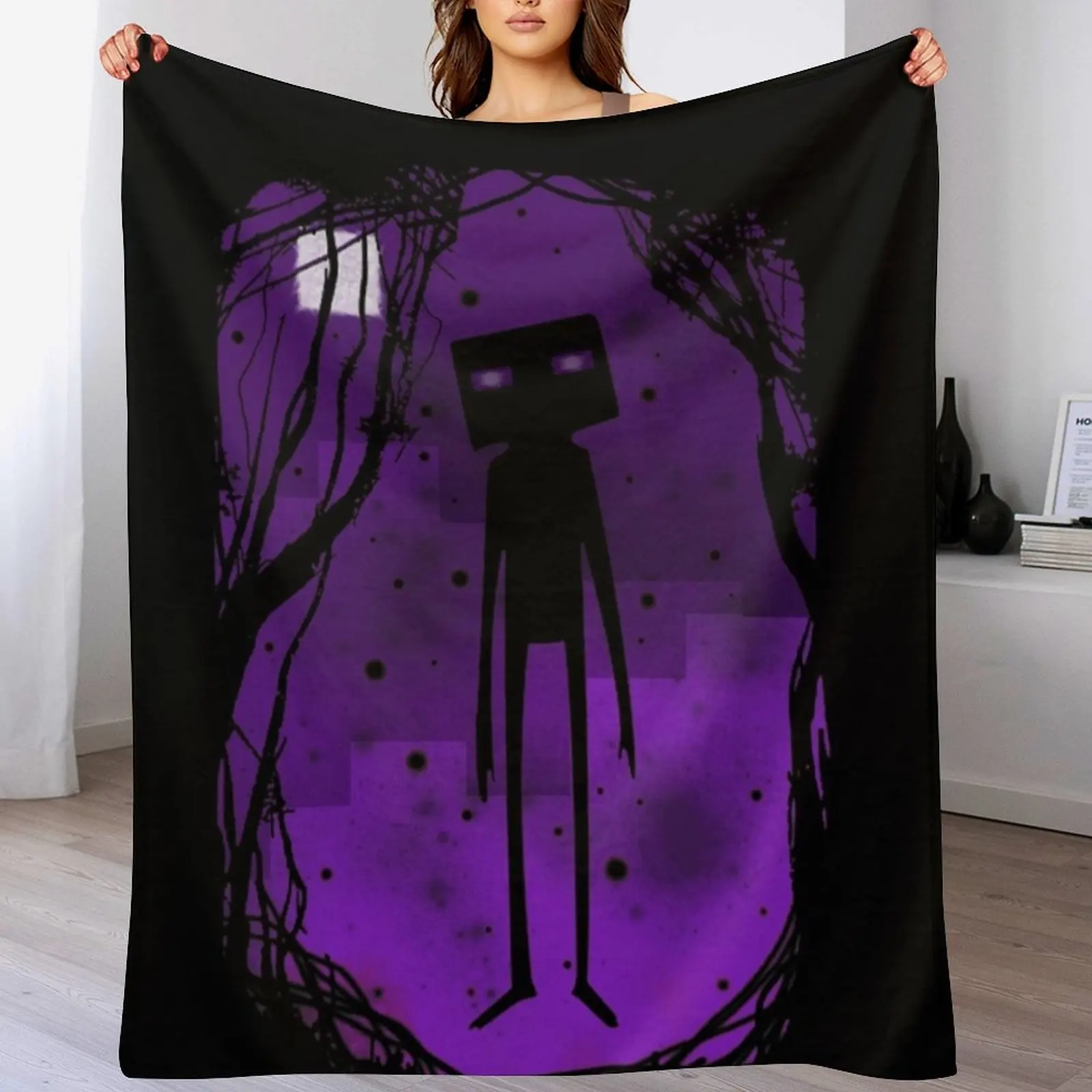 Enderman Classic Throw Blanket christmas gifts Flannels Single Extra Large Throw Blankets