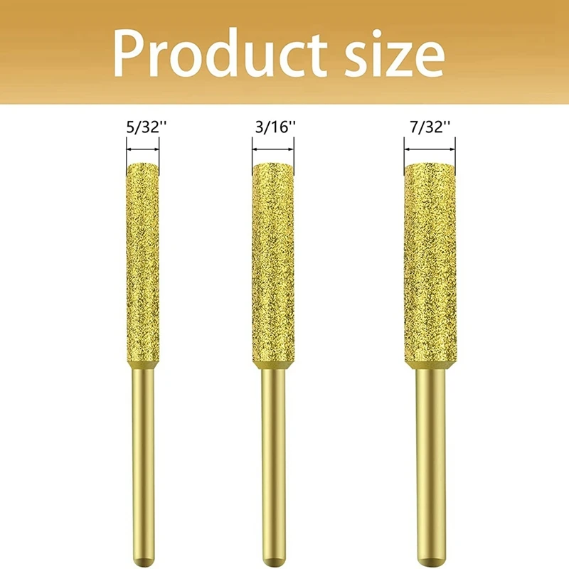 15Pcs Diamond Chainsaw temperamer Burr Grinder Electric Chain Saw Drill 3Mm Shank lucidatura teste di molatura