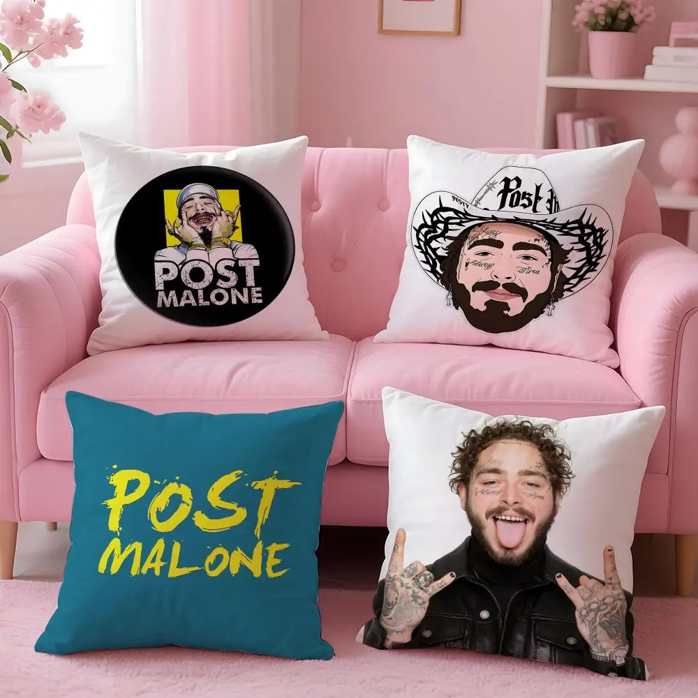 singer - Post Malone Cushion Cover Cushion Cover Set 4Pcs 50x50 45x45 40x40 Pillowcase Decorative Sofa Home Decor