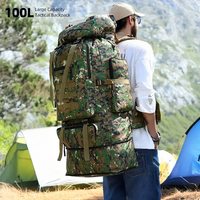 100L Hiking Backpack Expandable Large Capacity Outdoor Travel Rucksack Mountaineering Camping Pack for Men Women Adventure Gear