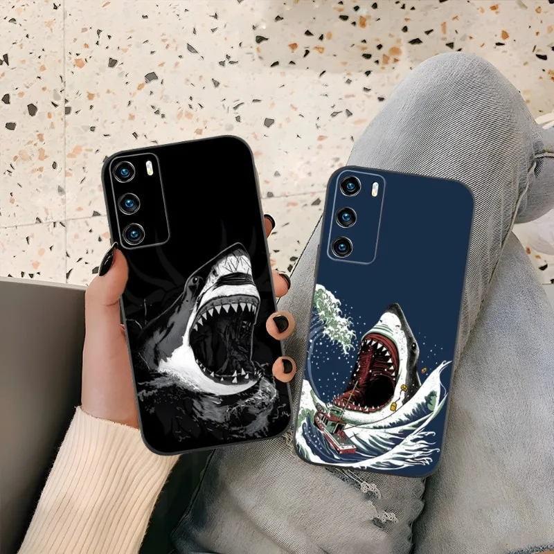 Jaws 1975 Movie Poster Phone Case For Huawei Y9 Y7 Y7A Y7P Y6 Y6Pro Y5 Y5P Prime 2020 2019 2018 2017 Nova 9S 9RO 9SE Cover