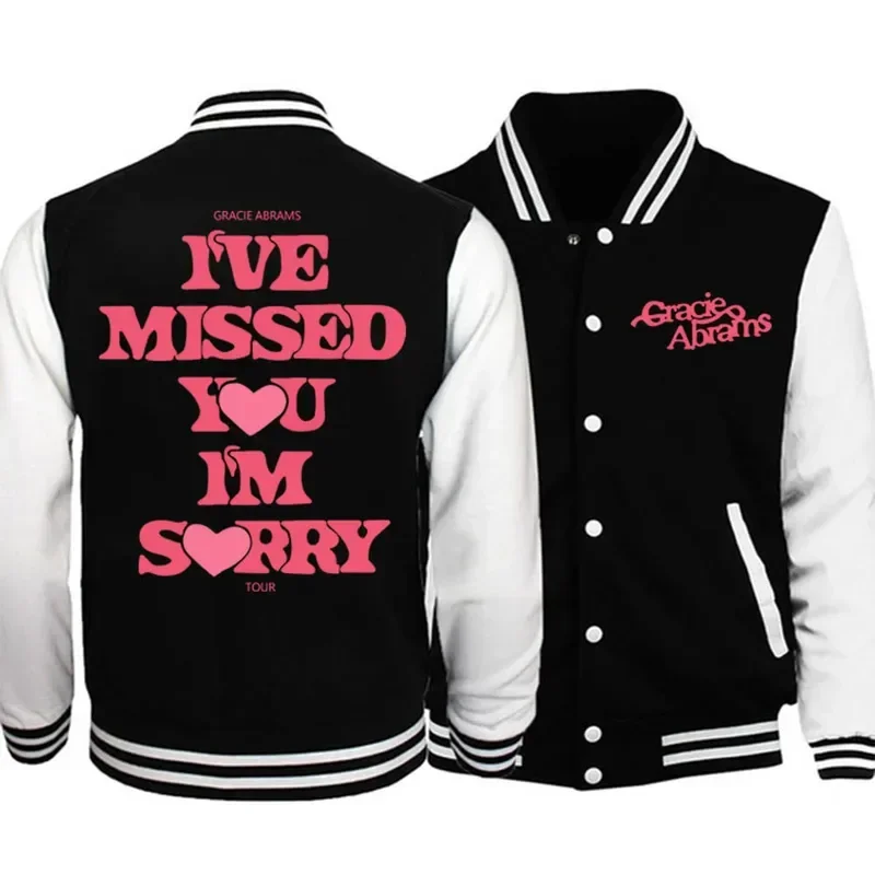 2024 I Miss You I'm Sorry Baseball Jacket Gracie Abrams Good Riddance Tracklist Graphic Hoodie Sweatshirts Gift