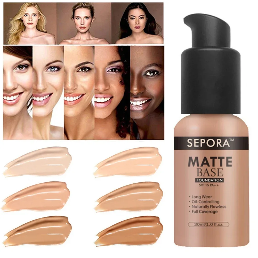 30ml Matte Makeup Foundation Cream for Face Concealing Eye Dark Circle Liquid Long-lasting Corrector Cream Cosmetic