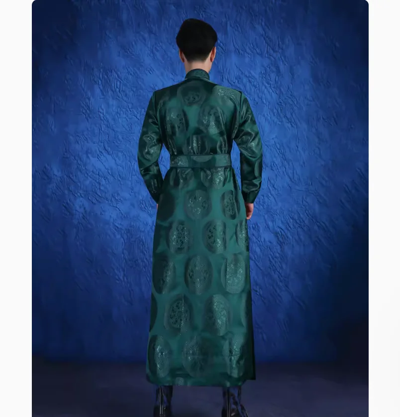 Grassland Mongolian Robe Male Ethnic Dance Performance Costume High end Luxury Lifestyle Costume