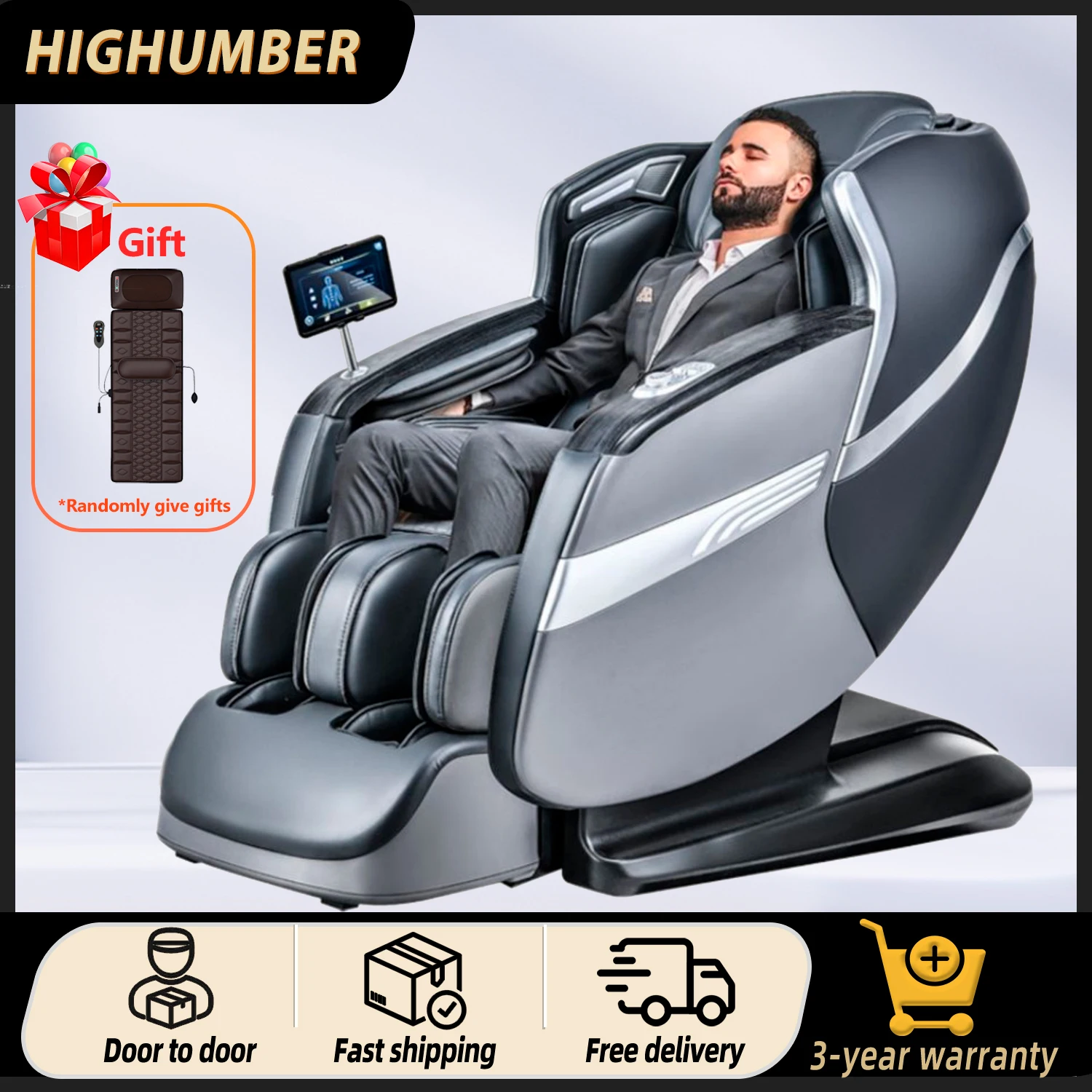 Full Body 4d Zero Gravity Massage Chair Sofa Shiatsu Massage Chairs with Heat Airbag Thai stretching voice control Massage Chair