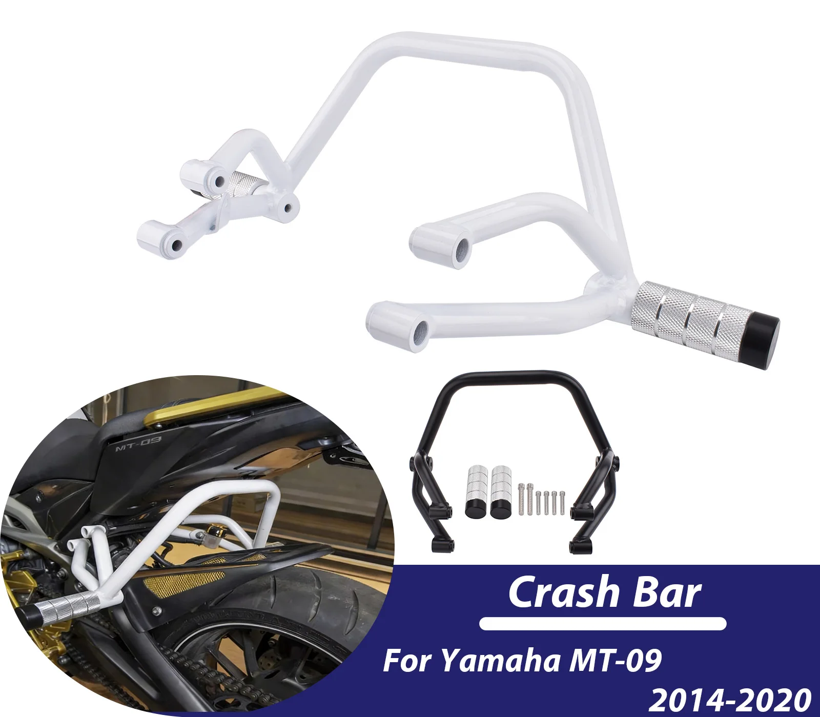 For Yamaha MT-09/FZ-09 2013-2020 FZ09 MT09 Crash Bars Frame Bumper Motorcycle Protector Engine Guard  Subcage Accessories