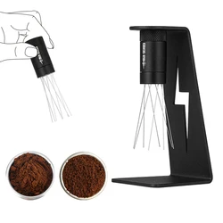 Magnet Espresso Coffee Stirrer with Magnetic Absorption Stand Barista Stirring Distribution WDT Tools Portable INS Style Gift