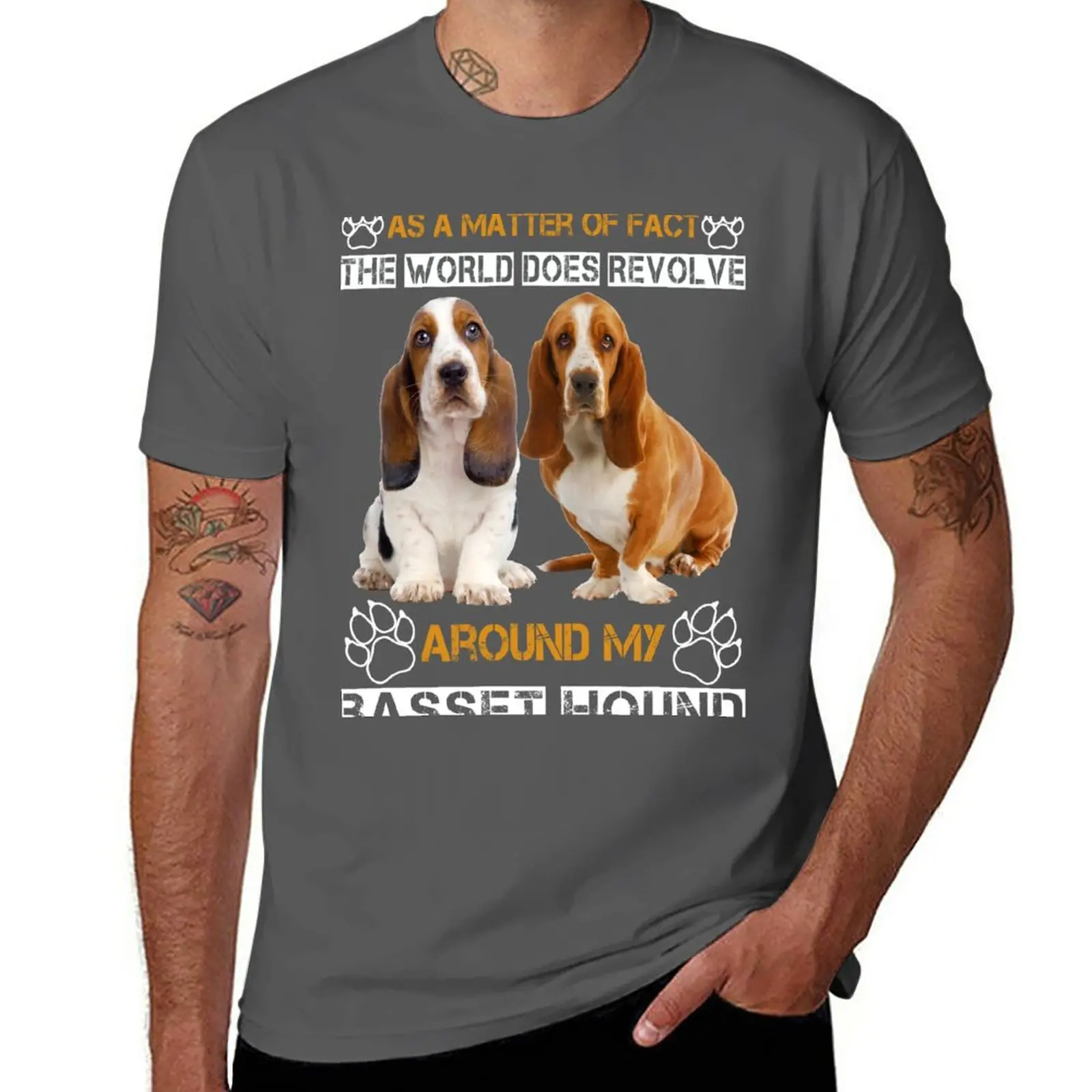 New Basset Hound T-Shirt hippie clothes custom t shirts slim fit t shirts for men