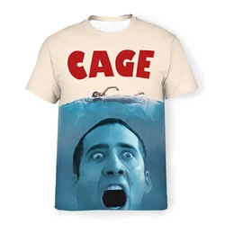 Funny Cage Face T-shirt Fashion 3D Nicolas Kim Coppola Graphic T Shirts for Men Tops Tee Shirts Unisex Women Casual Short Sleeve