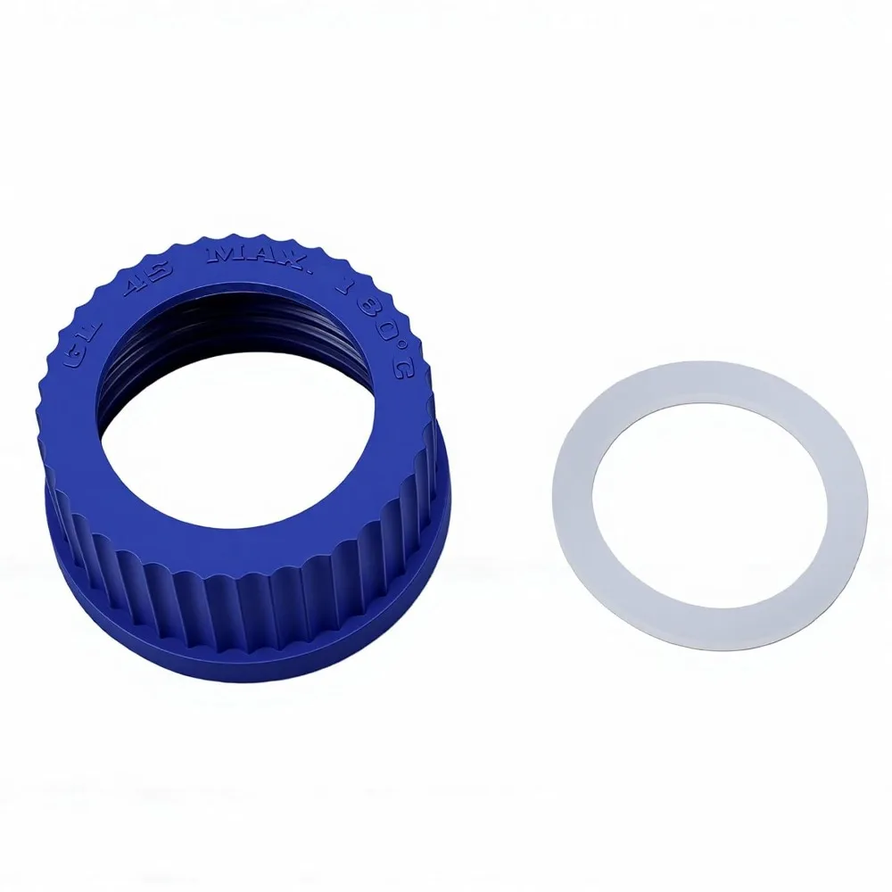 304 Stainless Steel Safety Feeding Cap 6-8mm Diameter 2 Port Mobile Phase Filling Cap Leak Proof Middle Size