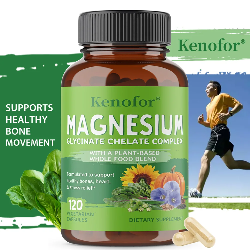 

Magnesium Capsules, Support Bone & Muscle Wellness, Muscle Relaxation, Heart, Stress Relief, Rest Quality & Energy Support