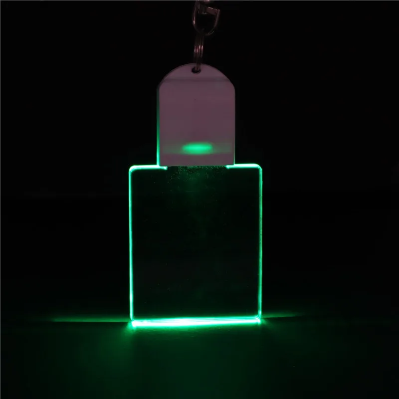 Imagem -05 - Rgb Led Acrílico Keychain 3d Night Light Lâmpada Pingente Casamento Decoração de Natal Presente Faça Você Mesmo Chaveiro Personalizar Logotipo 200 Pcs em Branco