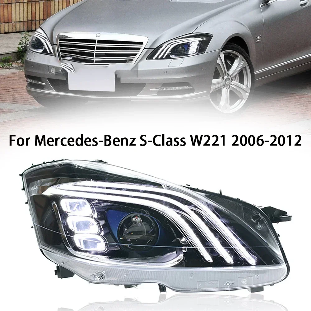 

For Mercedes-Benz S Class W221 2006 - 2012 Headlight Assembly Upgrade to Maybach Style Head Front Light Car Led Lamp Accessory