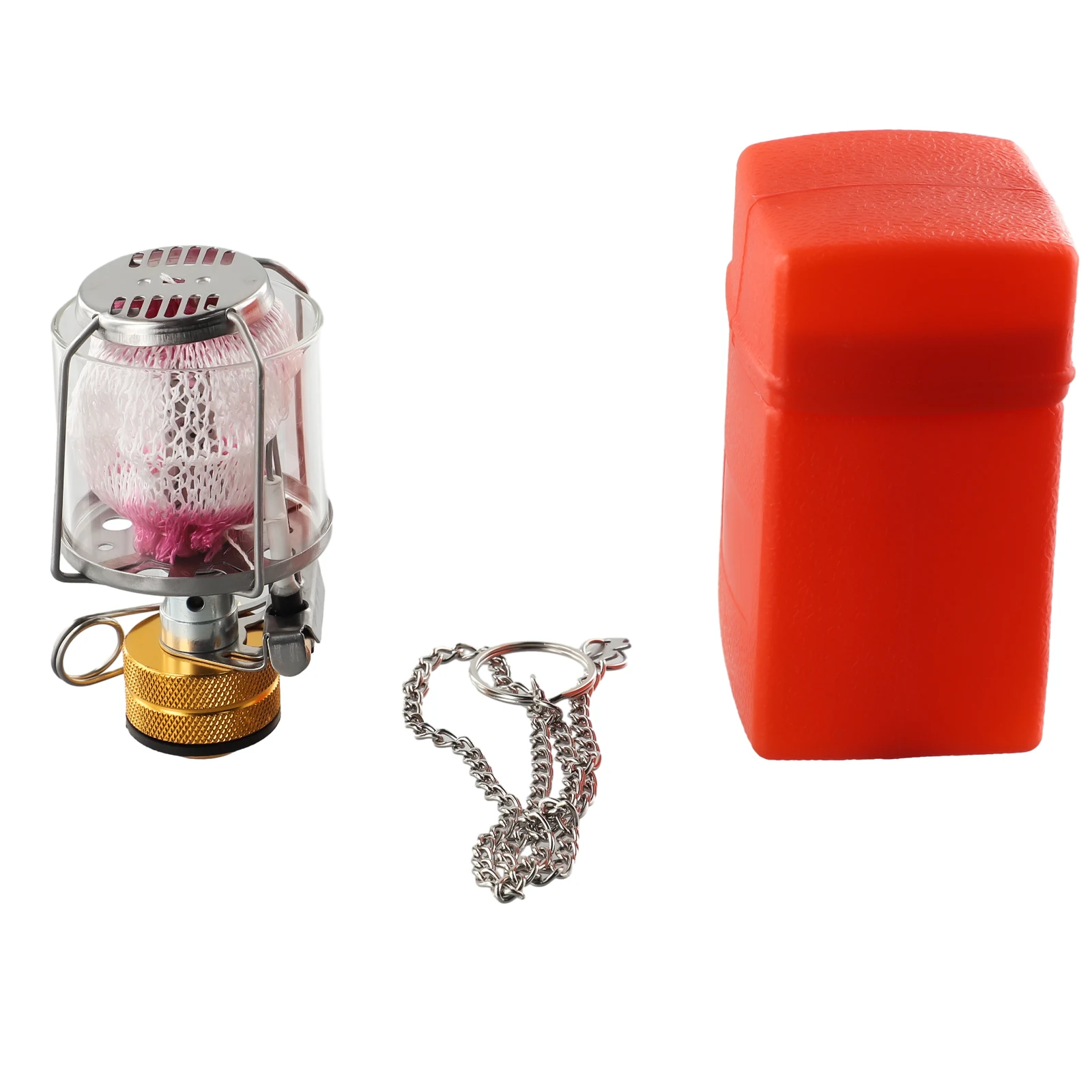 Adventure-Ready Mini Gas Burner Windproof Camping Light Stainless Steel Adjustable Valve Hanging Ring Tents Outdoor Excursions