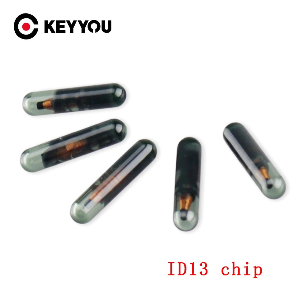 KEYYOU 10x Car Key Chips ID13 TP03 Blank Auto Transponder Chip ID 13 Chip Glass ID13 Transponder Chip For Honda Key