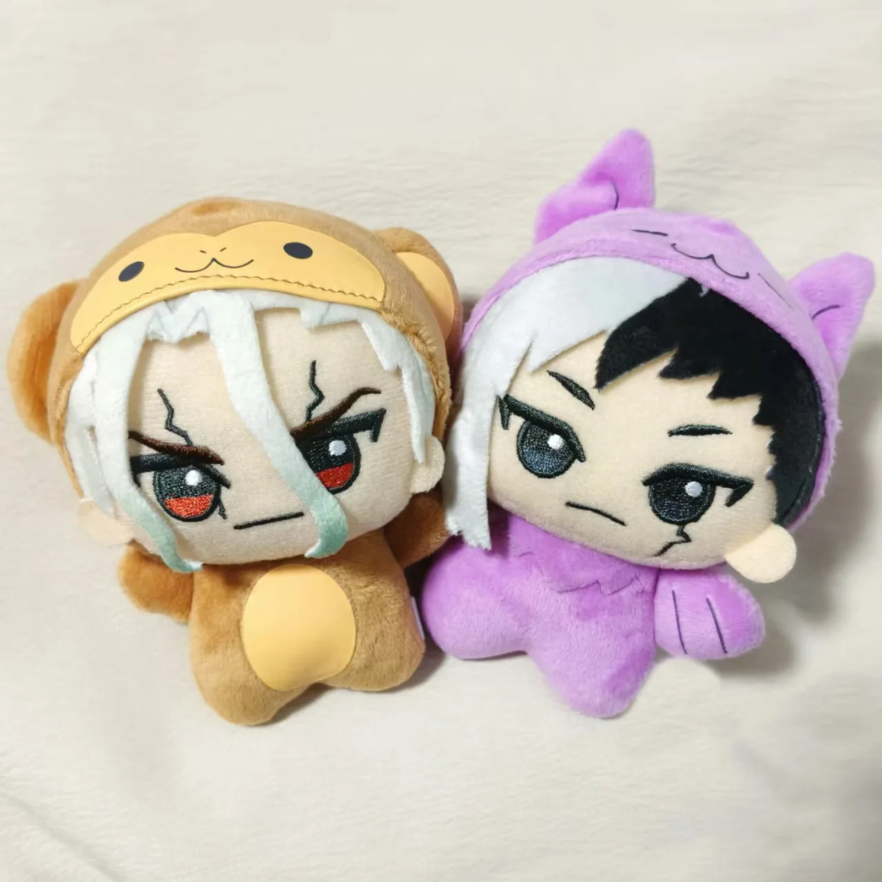 

10cm Anime Dr.STONE Animal Suit Plush Doll Senku Gen Ryusui Cute Mini Plushie Pendant Keychain Soft Stuffed Toy