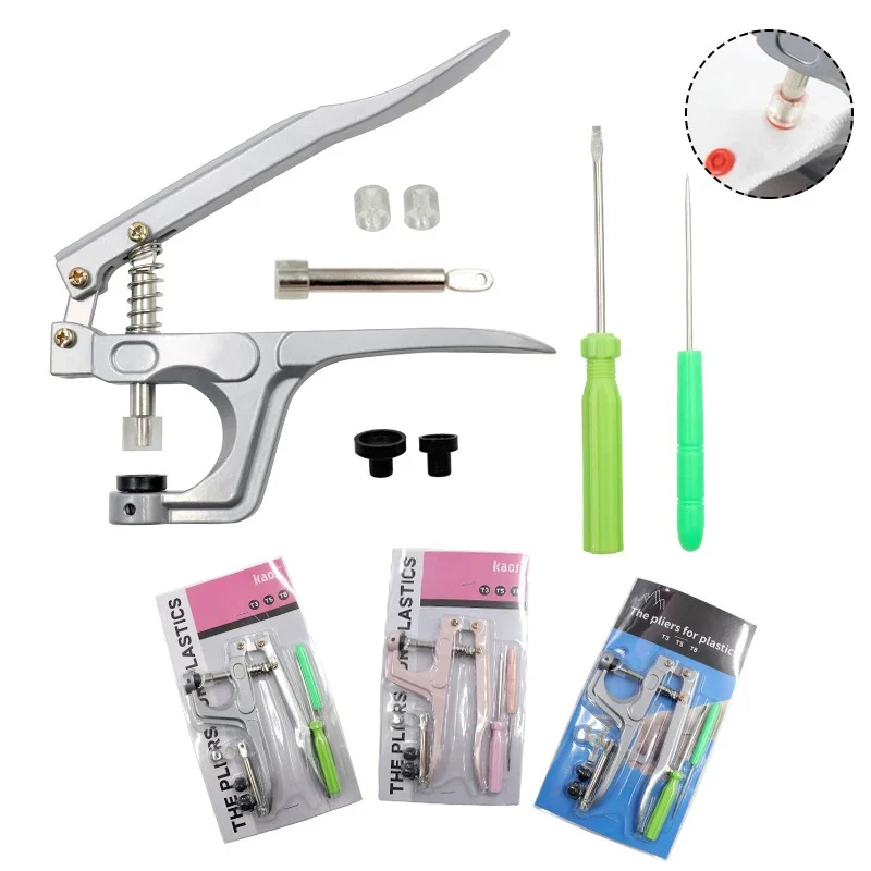 Plastic four in one buckle installation tool, manual buckle machine tool, complete set, portable buckle hand pliers