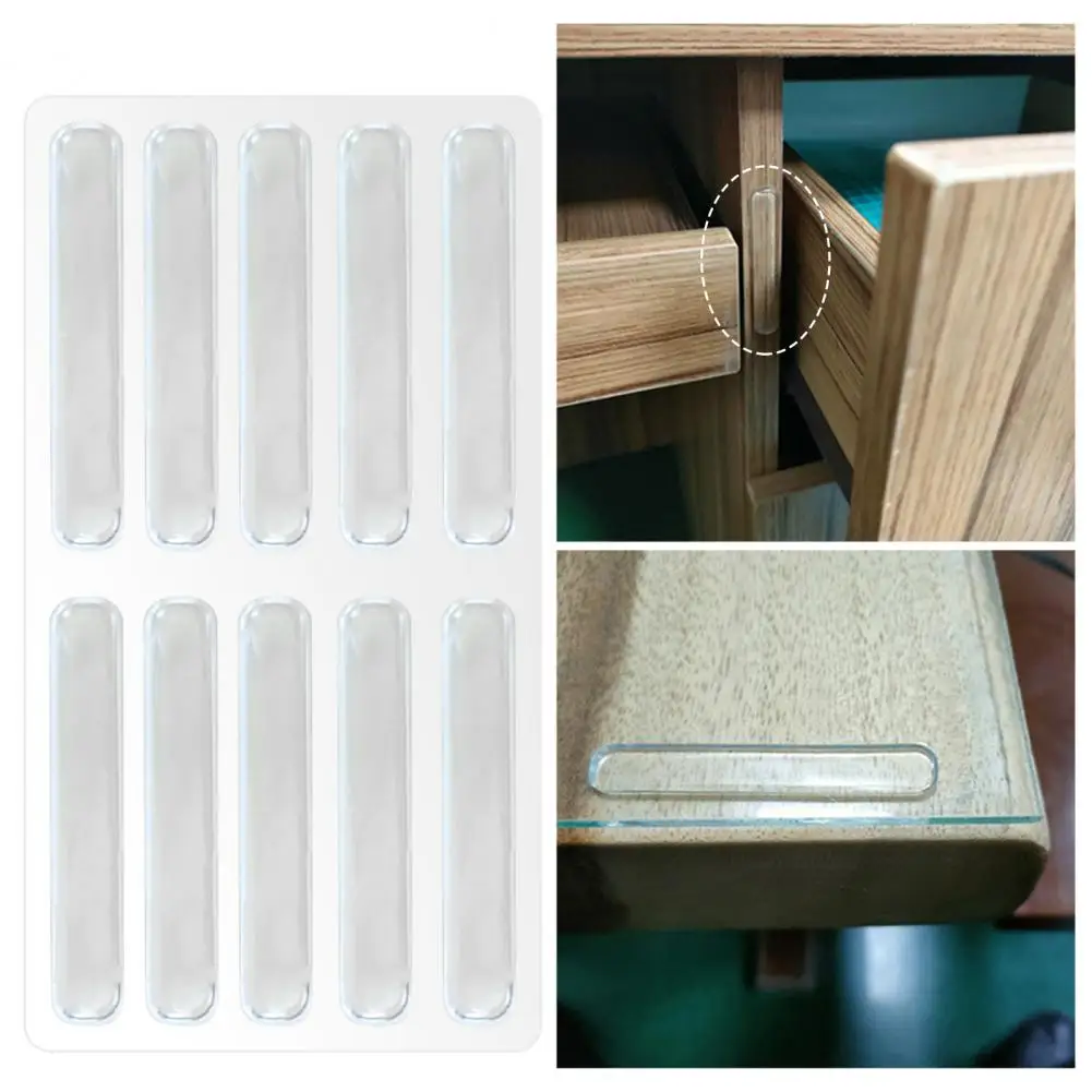 

Door Sticker Furniture Anti-skid Furniture Bumpers Noise Reduction Shock Absorption Self Adhesive Bumper Strip for Home/Family